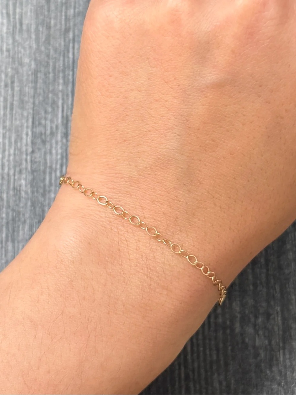Gold Interlocking Oval Link Bracelet